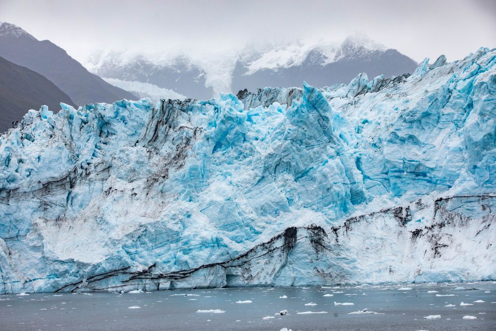 Daytime view of the Meares Glacier