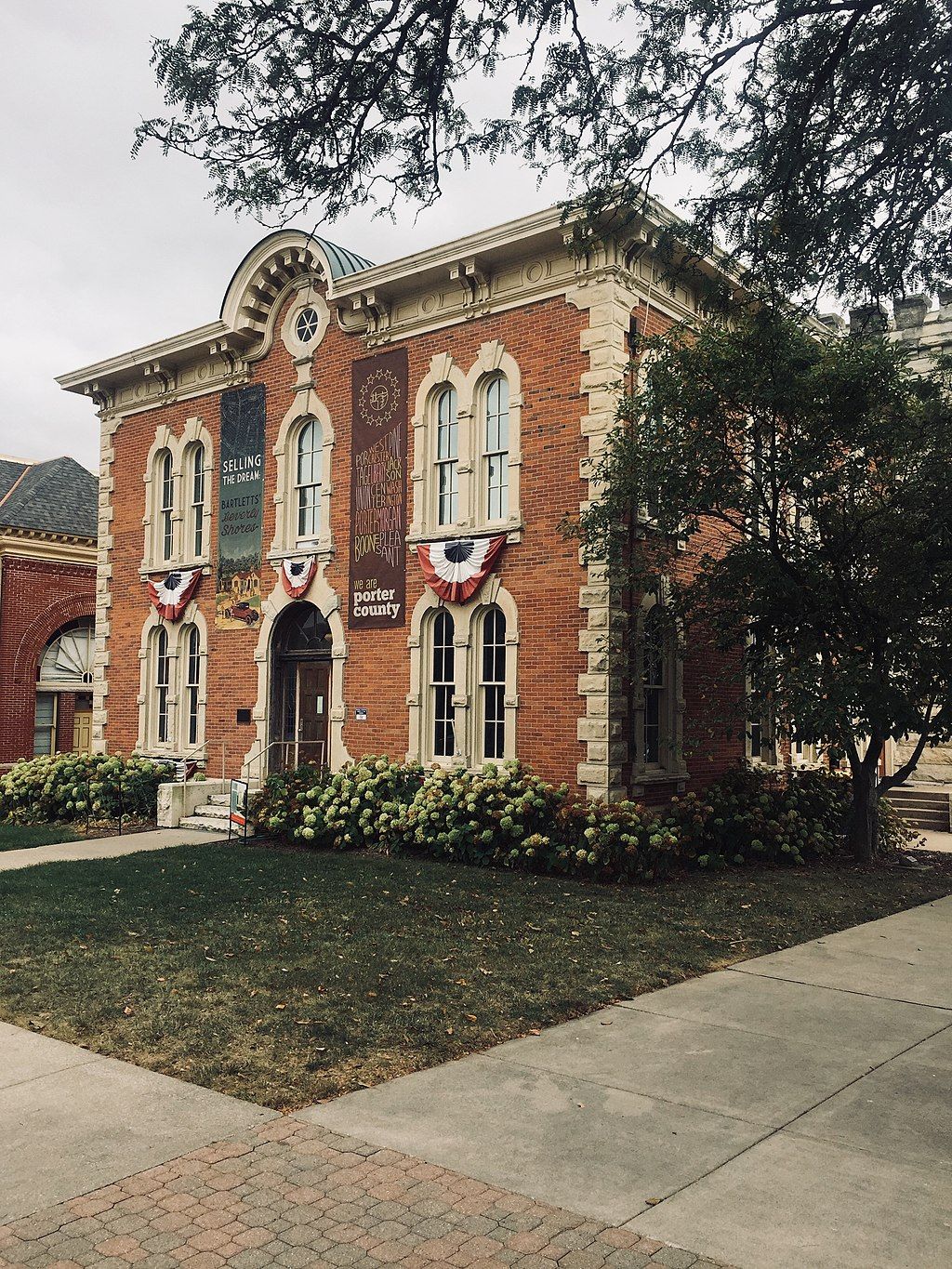 Side view exterior of the the Porter County Museum