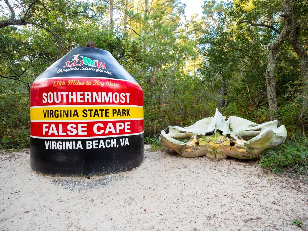 Marker of False Cape State Park