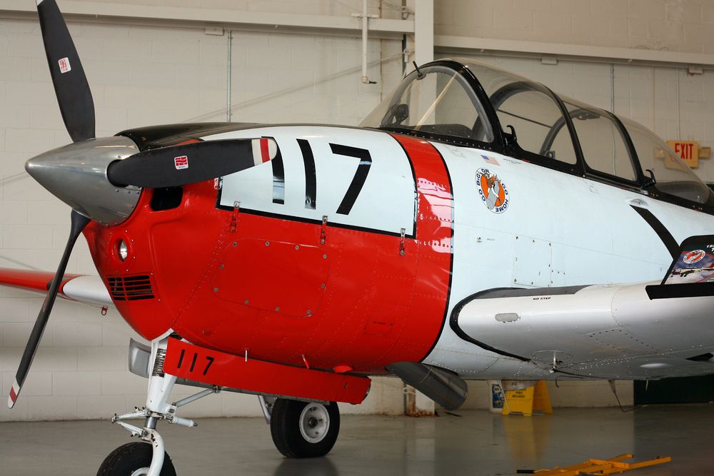 An aircraft in the Military Aviation Museum