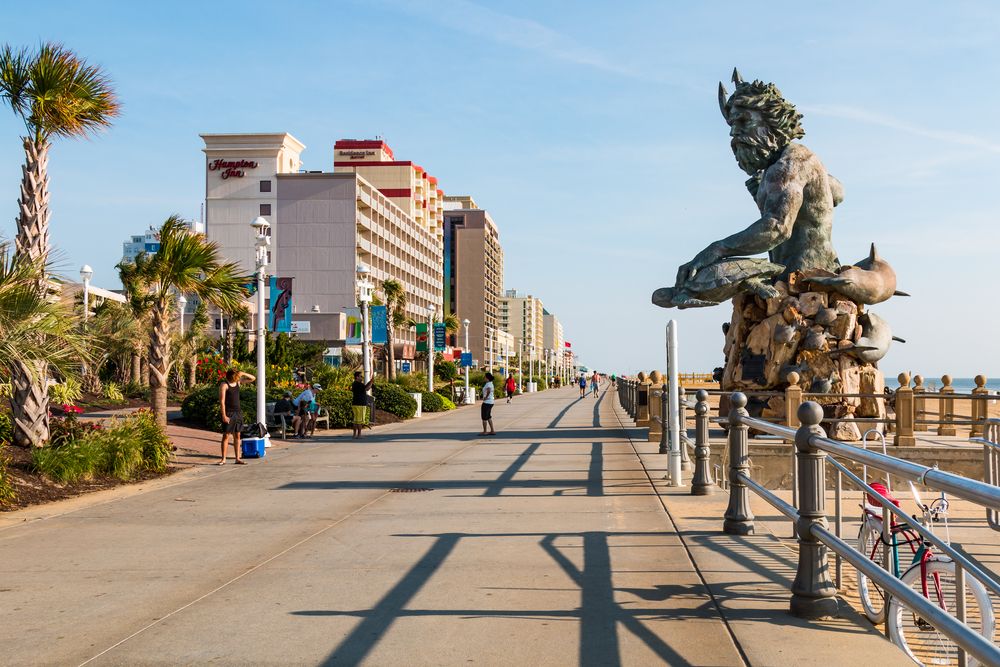 A statue along Virginia Beach Boardwalk