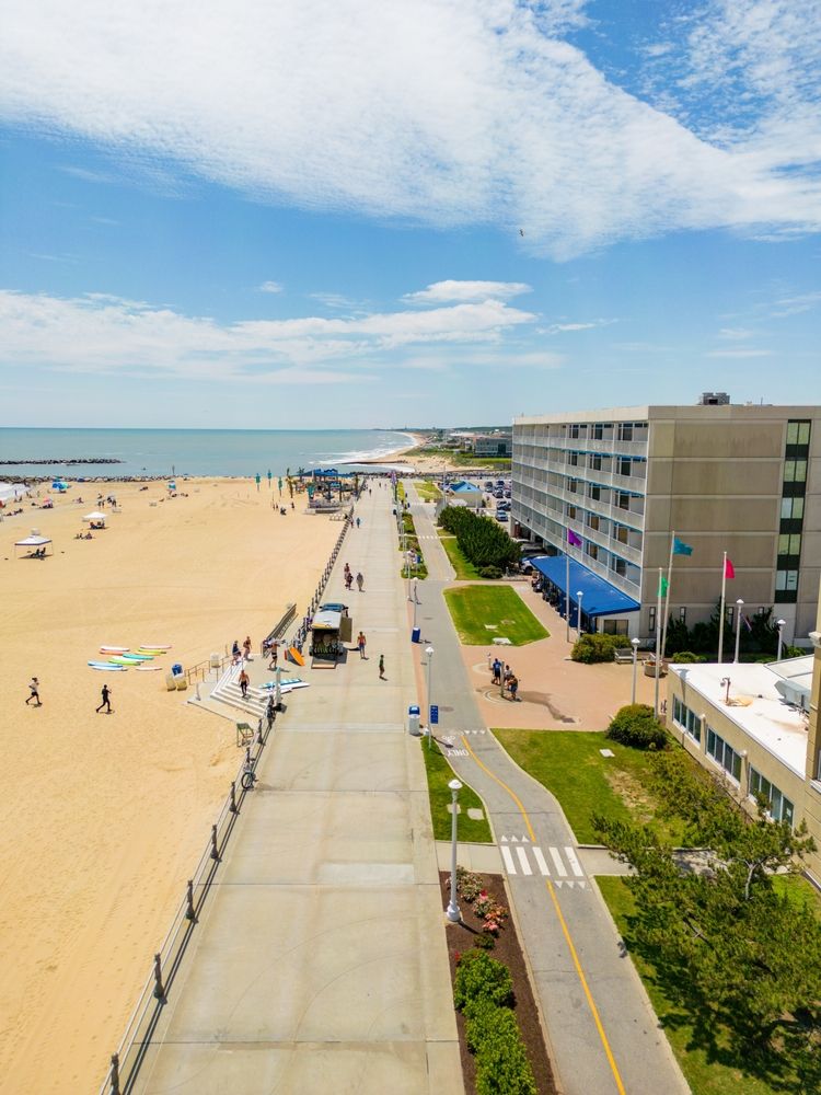 Aerial view of Virginia Beach Boardwalk