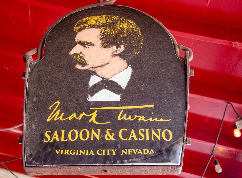 Signage of Mark Twain Saloon & Casino