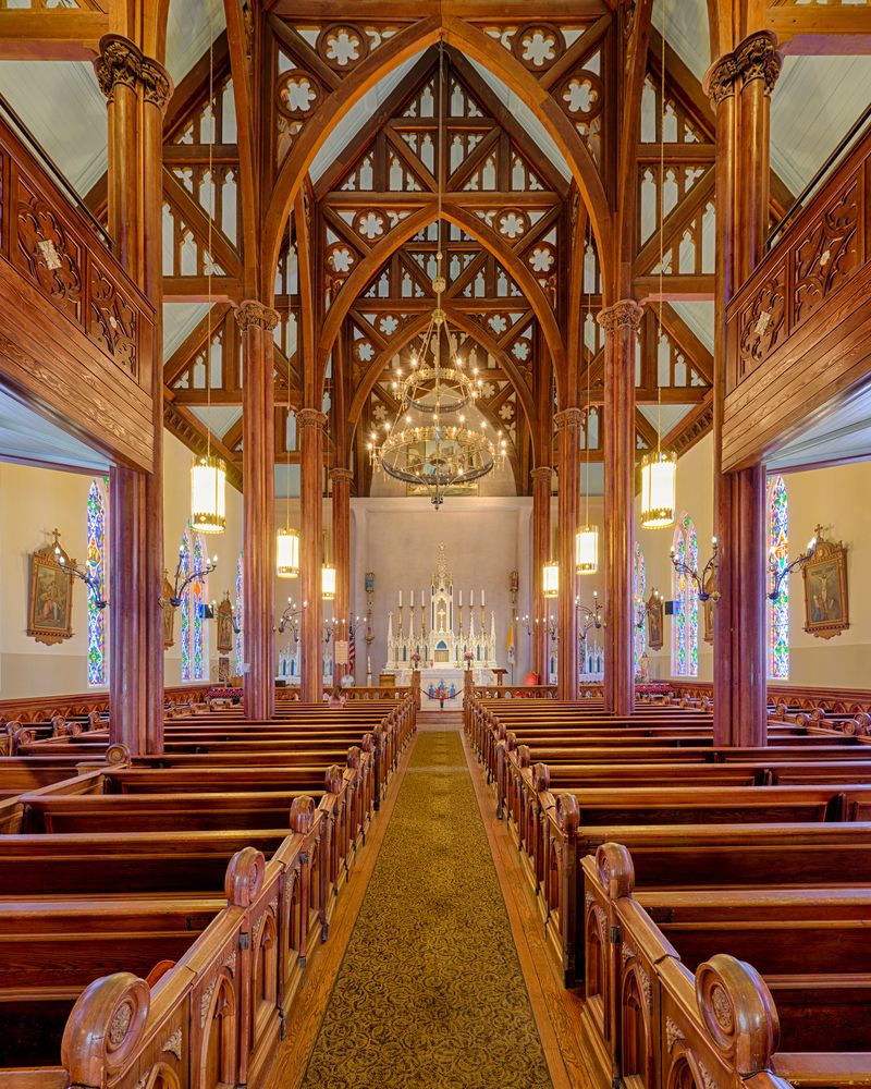 Interior of St. Mary’s in the Mountains Catholic Church