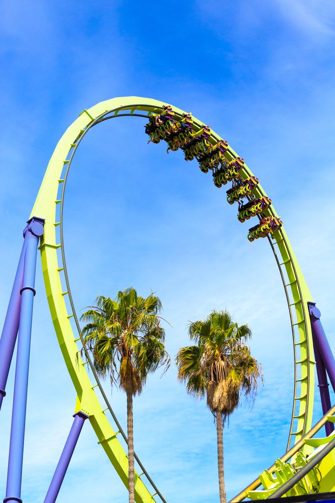 Rollercoaster ride at Six Flags Discovery Kingdom