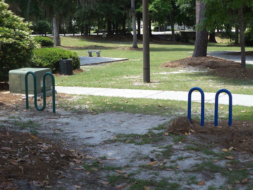 Bike racks at Drexel Park
