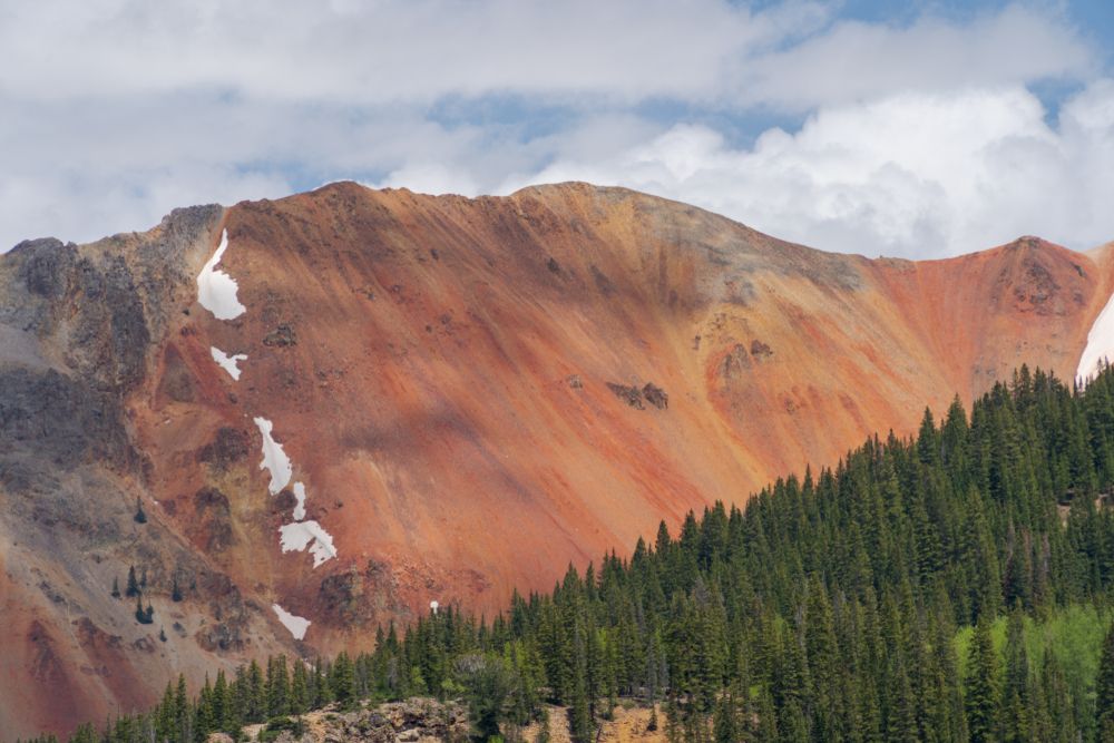 Scenic view of Red Mountain Pass