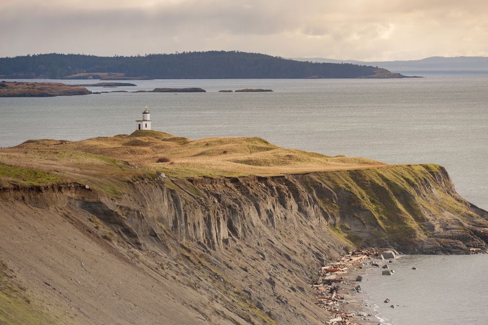 Far view of Cattle Point Lighthouse