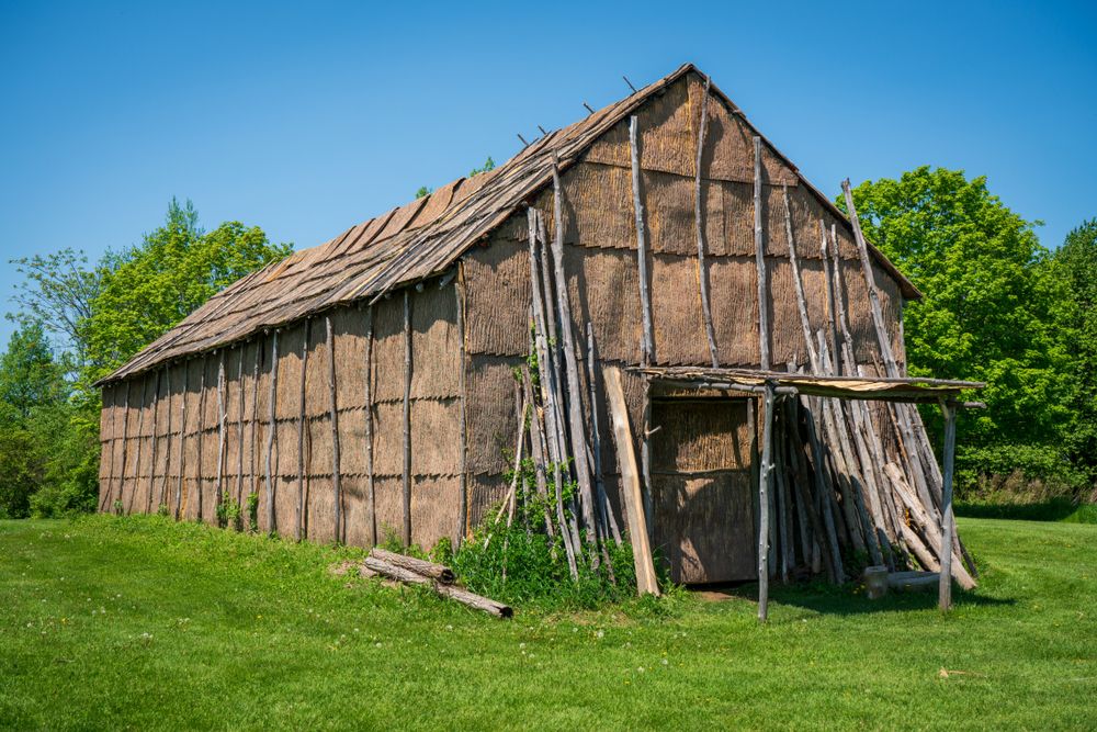 Exterior of Ganondagan State Historic Site's longhouse