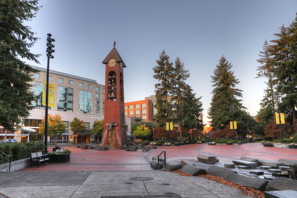The grounds of Esther Short Park