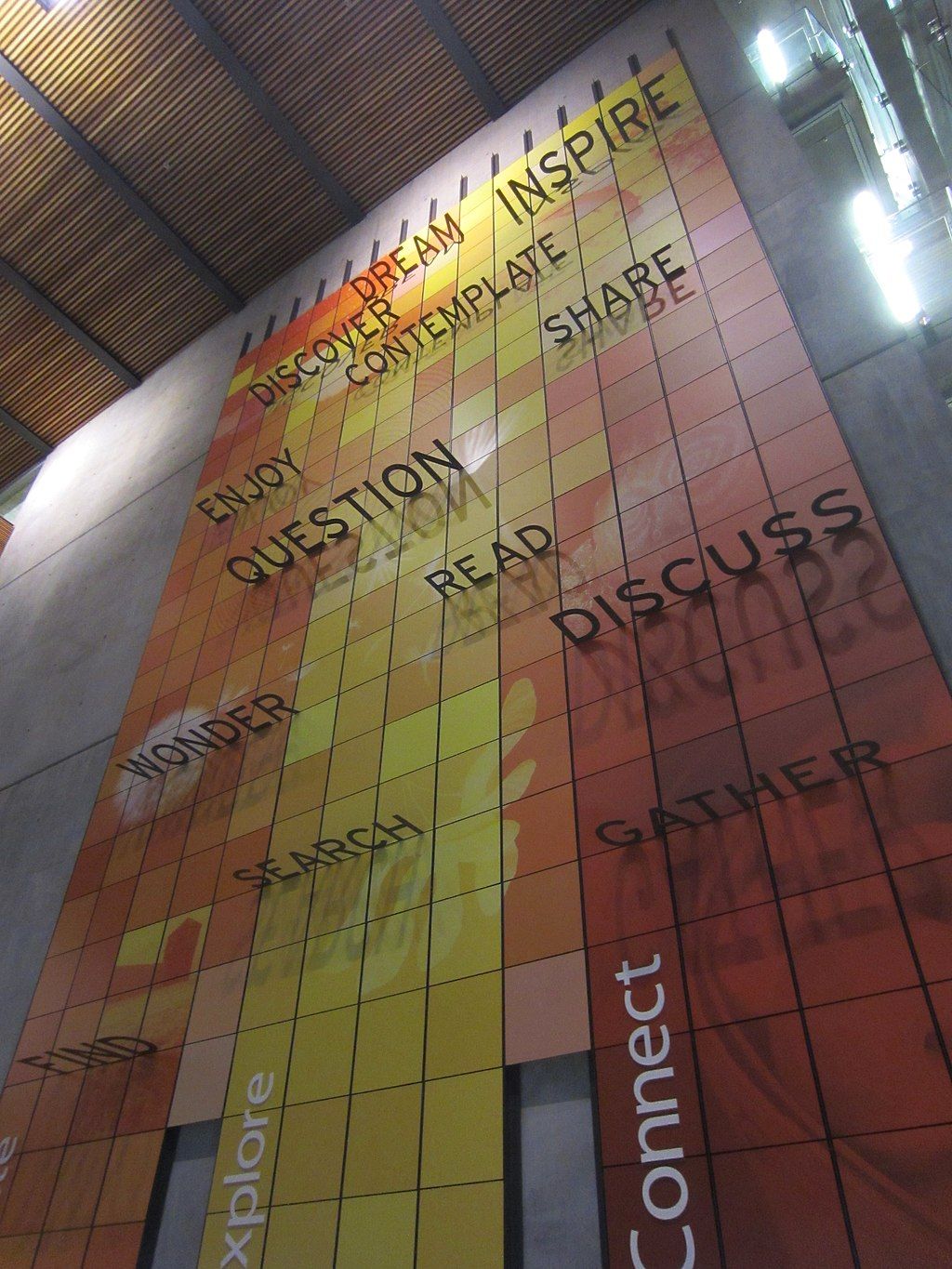 Art wall in Vancouver Community Library