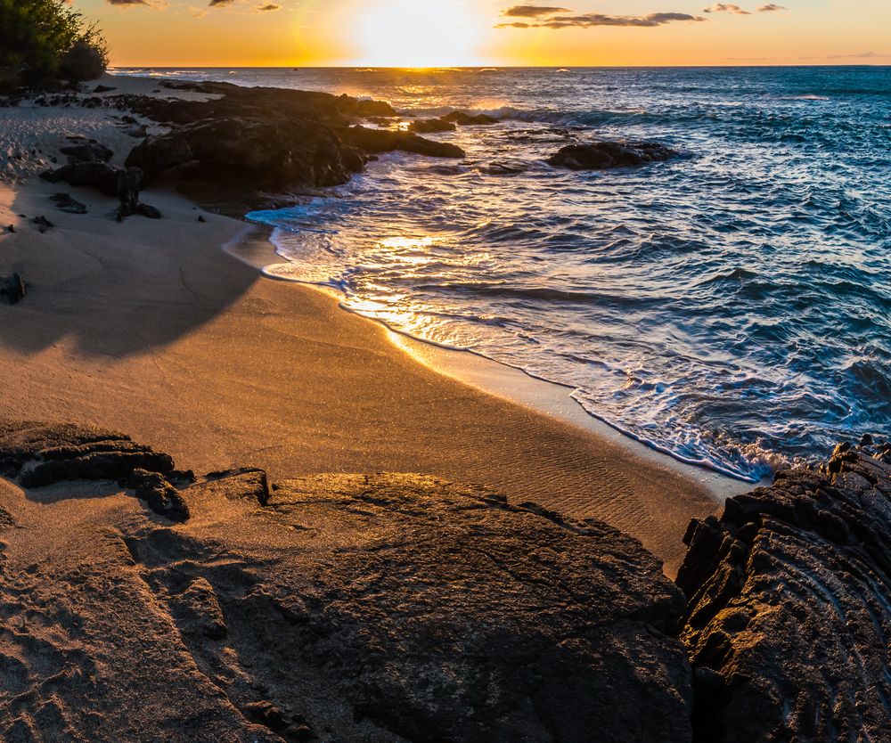 Aerial view of Anaeho’omalu Beach