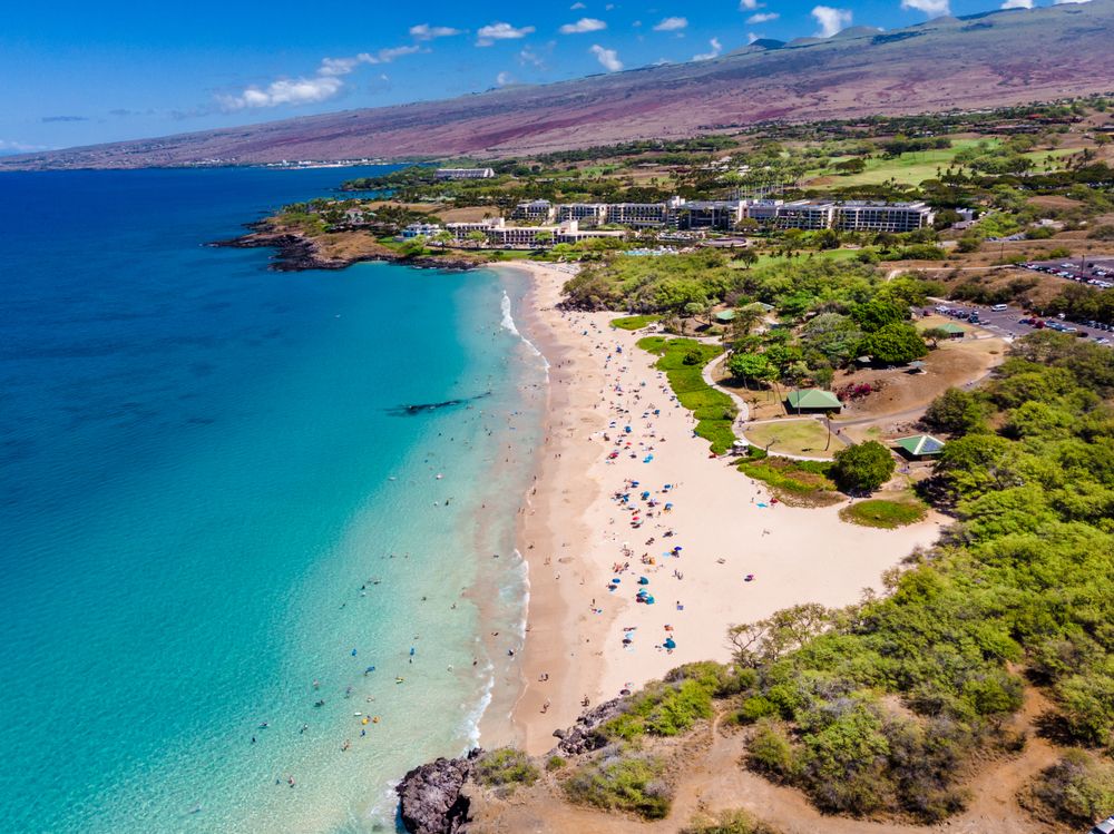 Aerial view of Hapuna Beach State Park