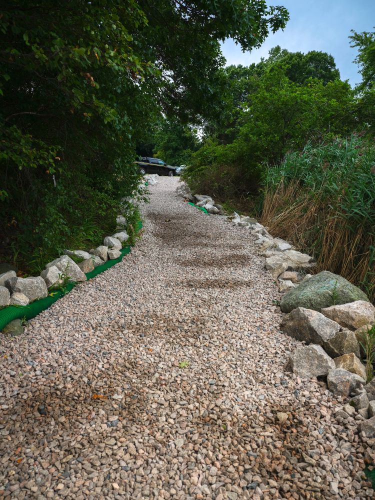 Gravel road at Salter Grove Memorial Park