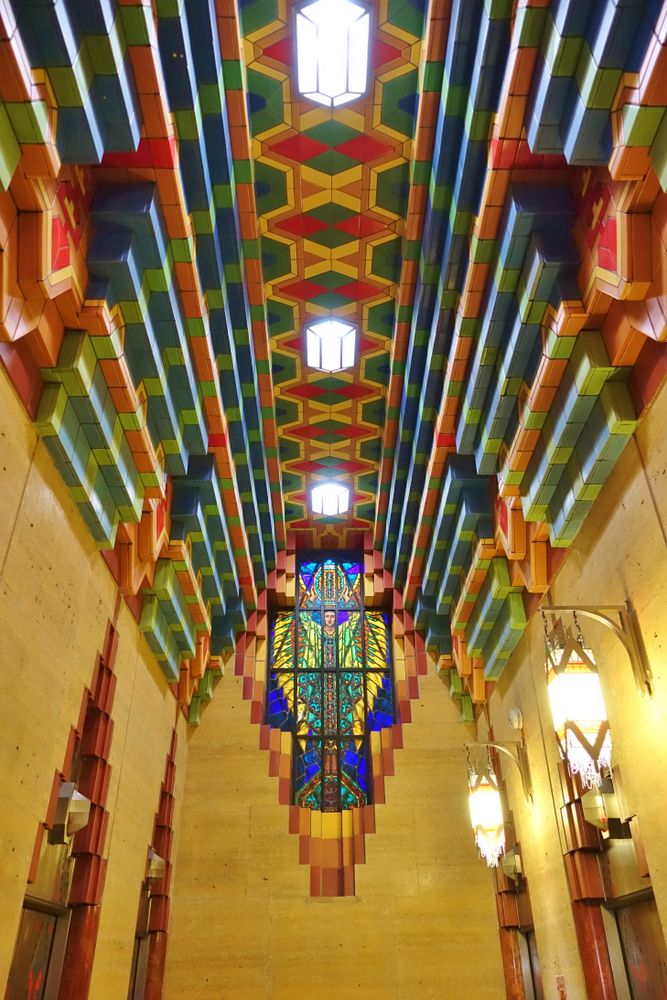 Colorful ceiling in the Guardian Building