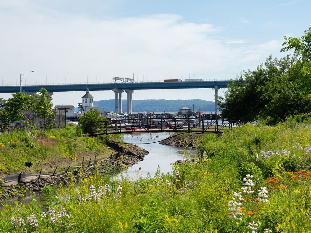 The view from Hudson RiverWalk Park