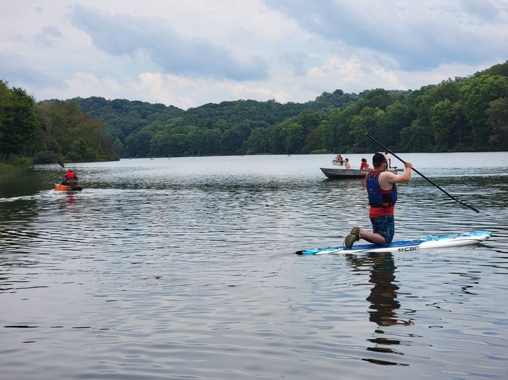Paddle-boarding and kayaking at Keystone State Park