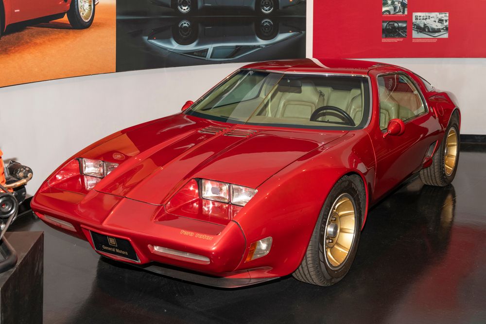 A display in the National Corvette Museum