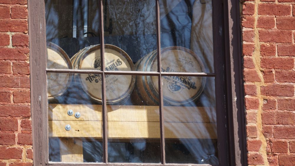 Barrels in Tennessee Hills Distillery