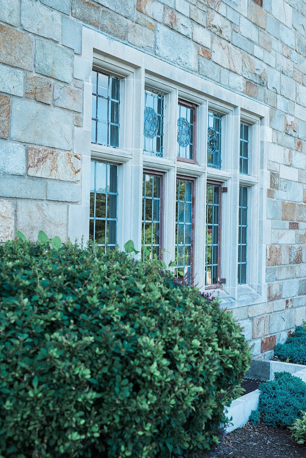 Glass windows of the Gallaher Mansion
