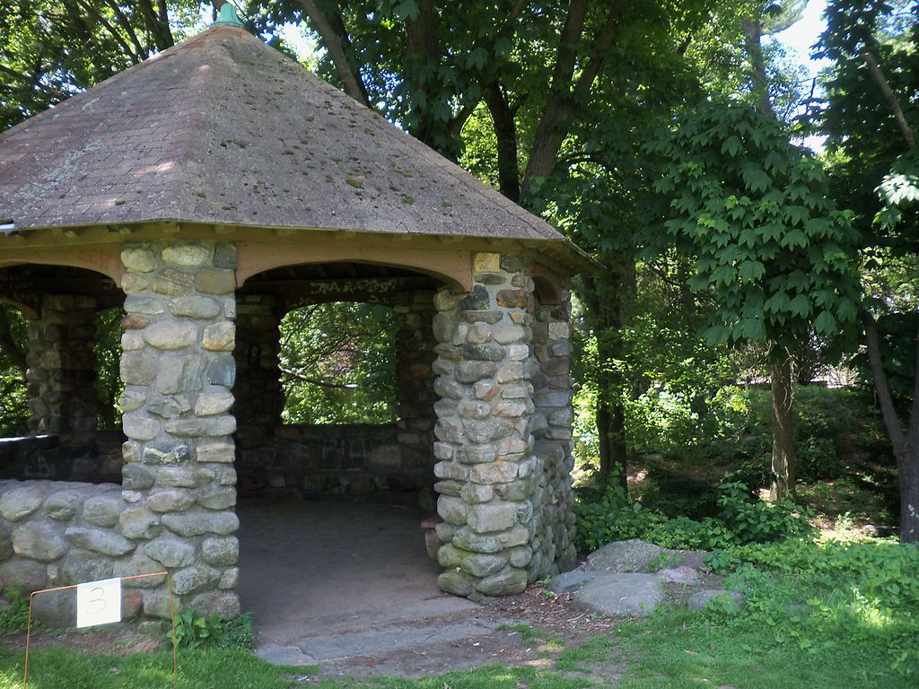 Stone gazebo at Lewis Fulton Memorial Park
