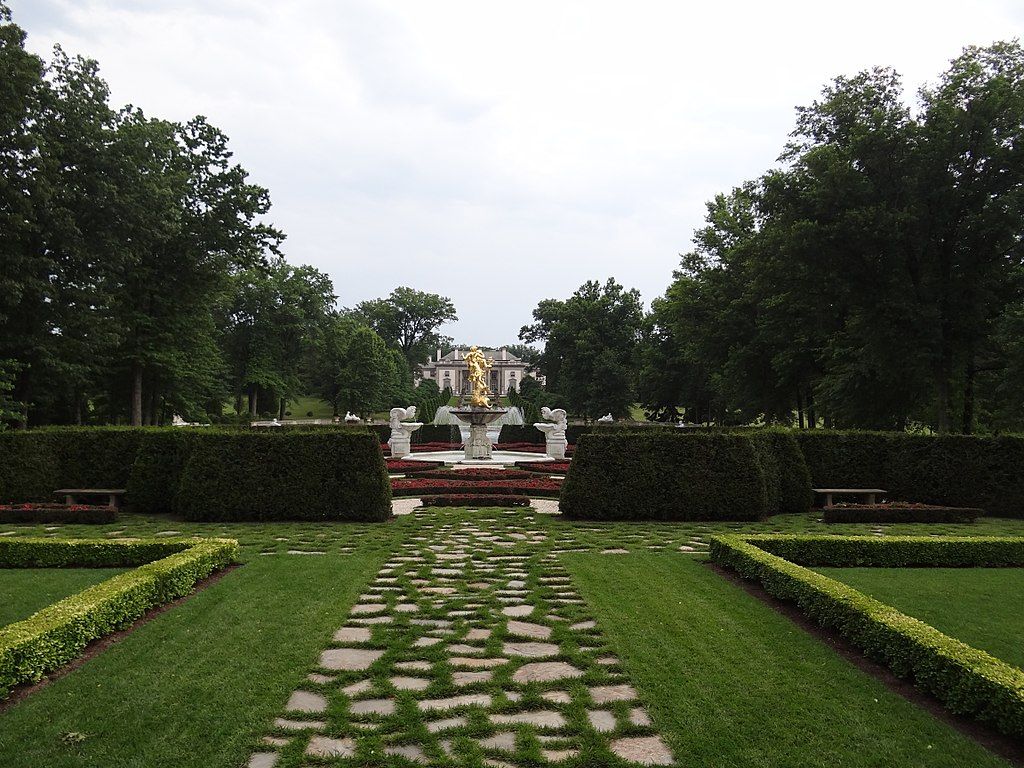 Daytime view of Nemours Mansion and Garden