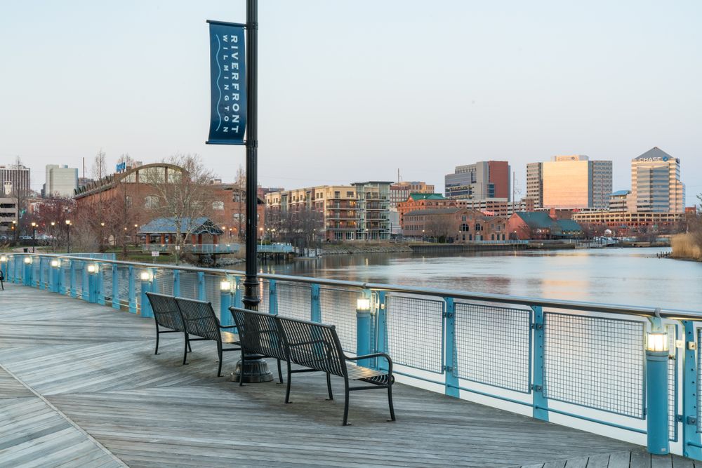 Benches along Riverfront Wilmington