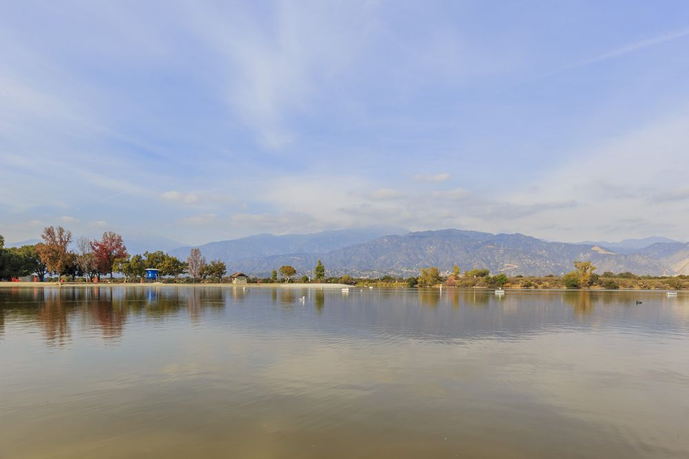 Scenic view of Santa Fe Dam Recreation Area