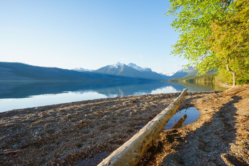 Scenic view at Lake McDonald Backcountry Campground