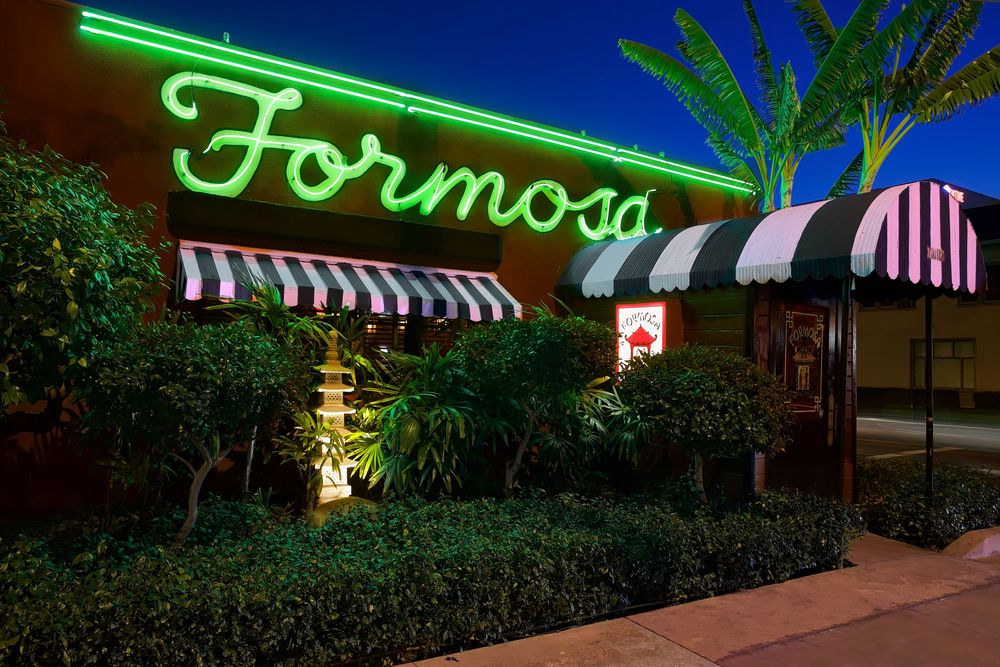 Neon name sign of Formosa Café
