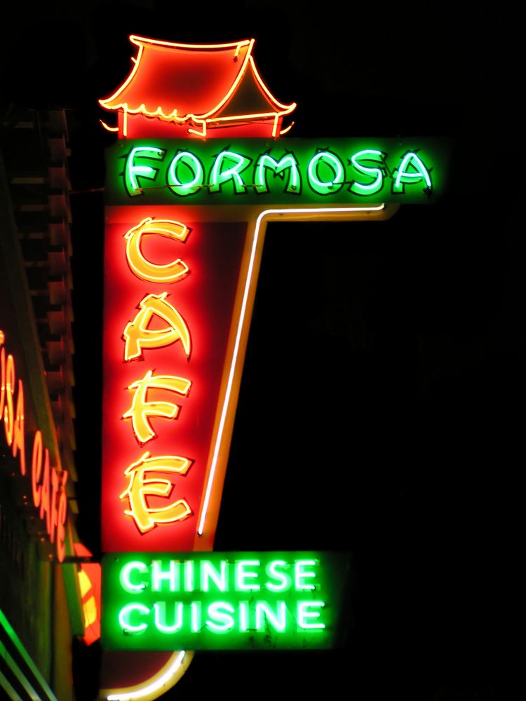 Neon sign of Formosa Café