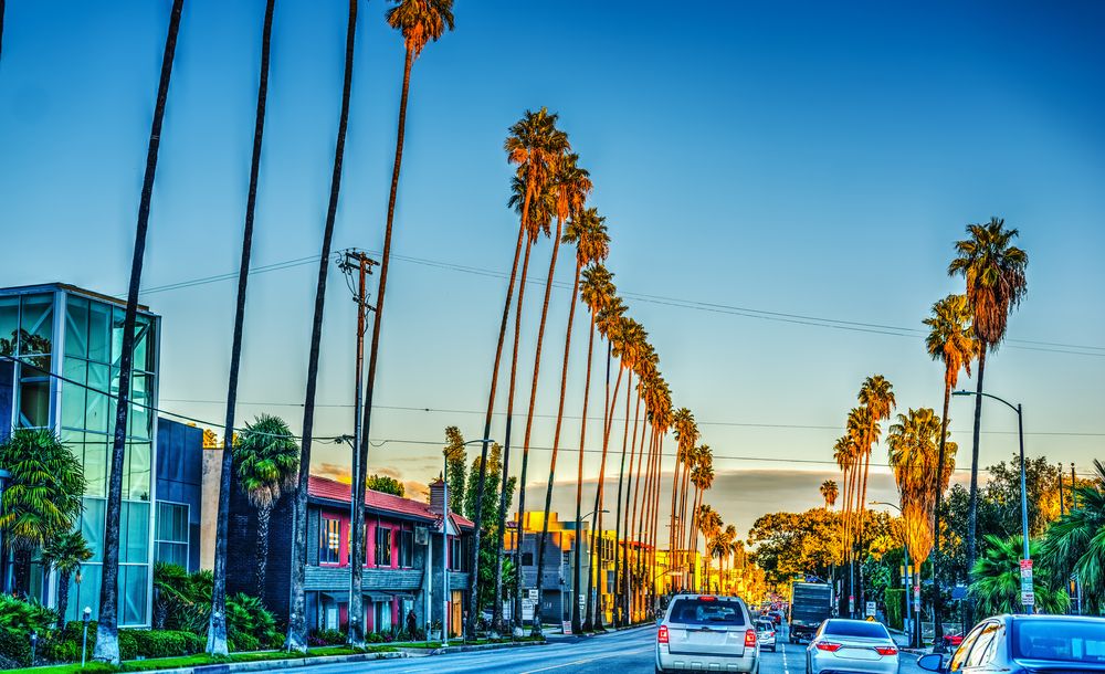 Scenic view of Sunset Strip