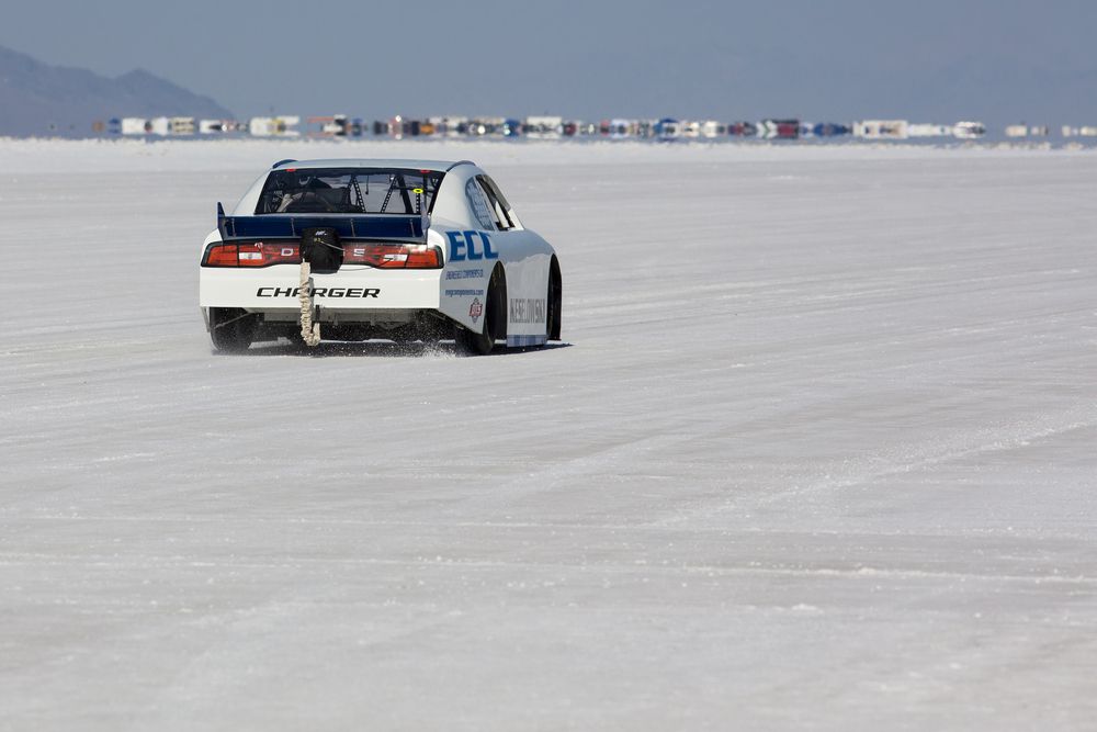 Rear of a race car during World of Speed