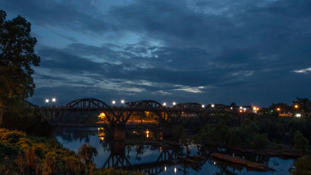 Night lights of Bibb Graves Bridge