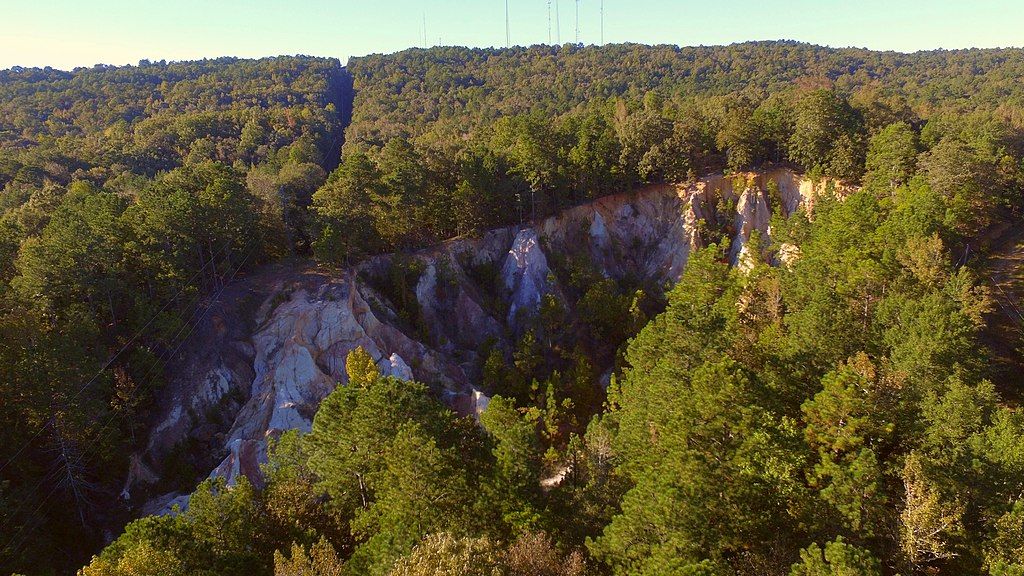 Aerial view of the Wetumpka Impact Crater