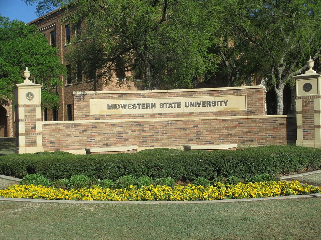 Welcome sign of Midwestern State University