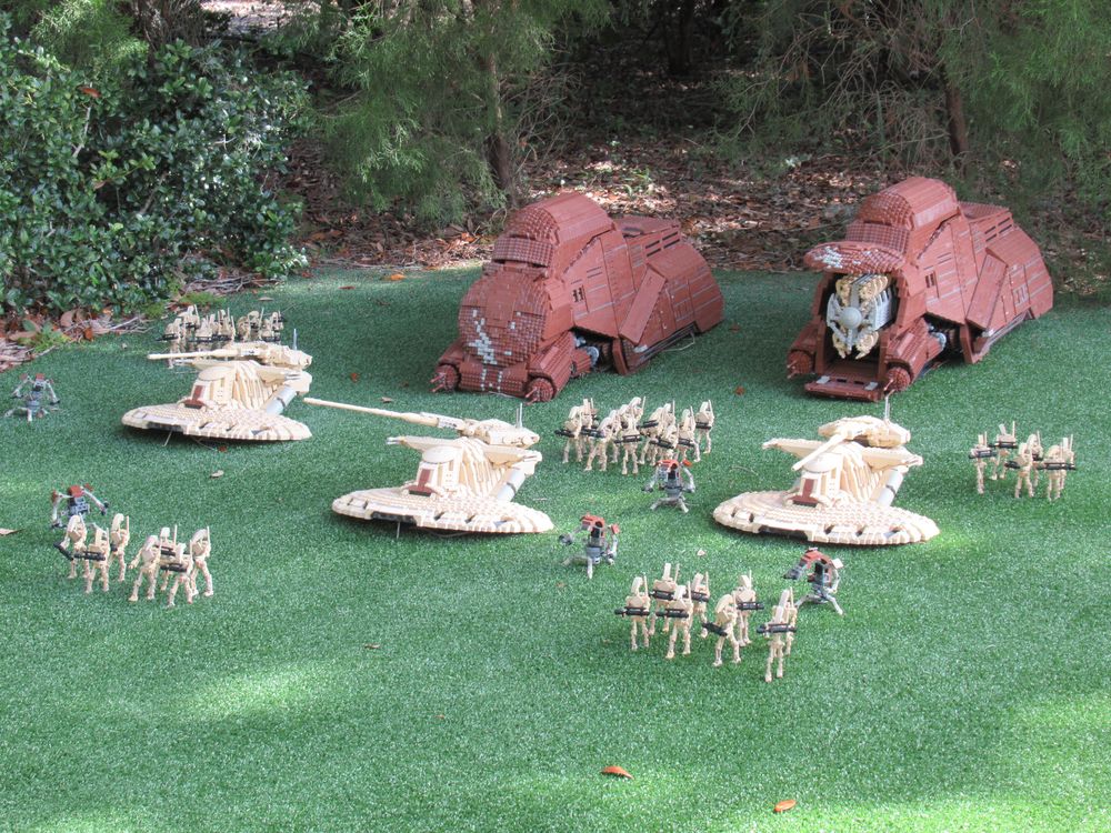 Star Wars battle made with legos at LEGOLAND Florida Resort