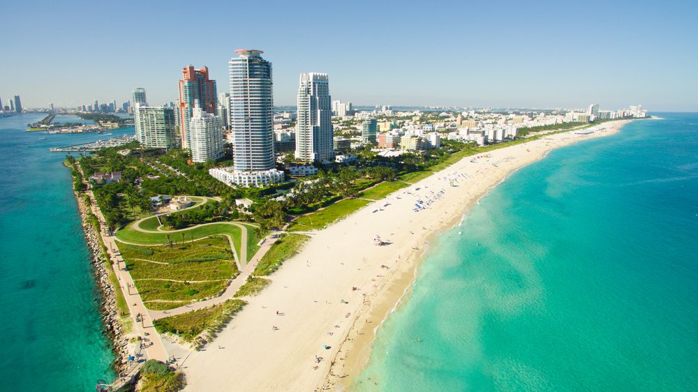 Aerial view of South Pointe Park