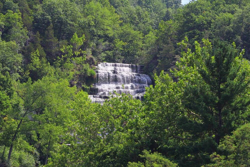 Far view of Hector Falls