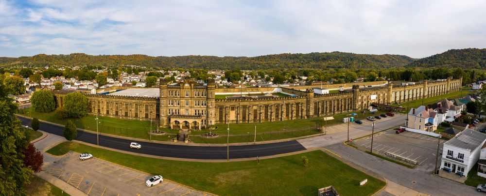 Aerial view of the West Virginia Penitentiary