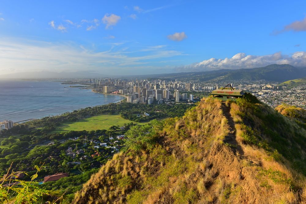Aerial view of Diamond Head Summit