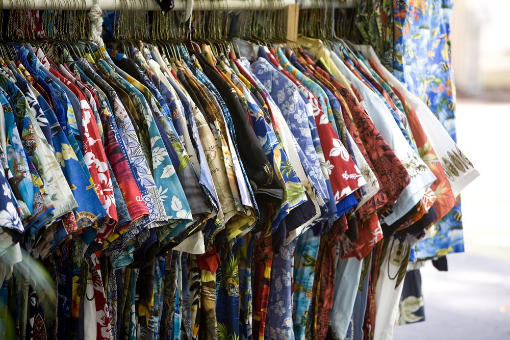 Hawaiian shirts for sale at International Market Place