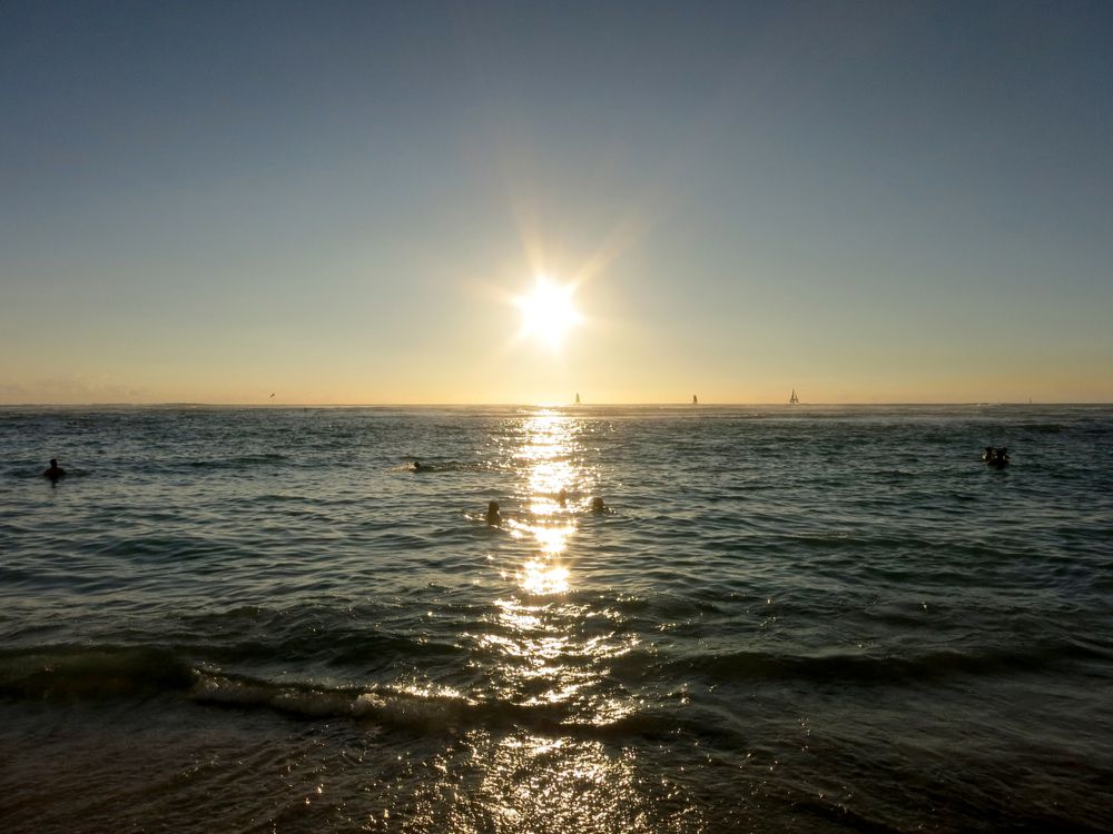The waters of Kaimana Beach