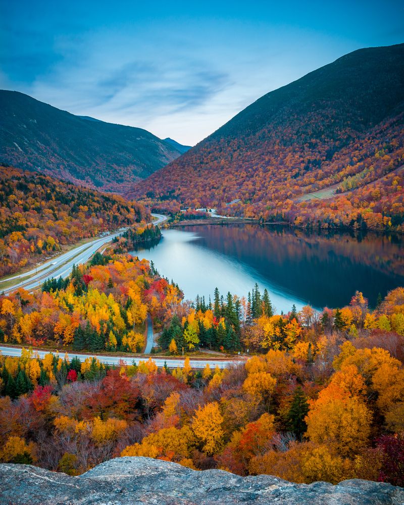 Scenic view of White Mountains National Forest