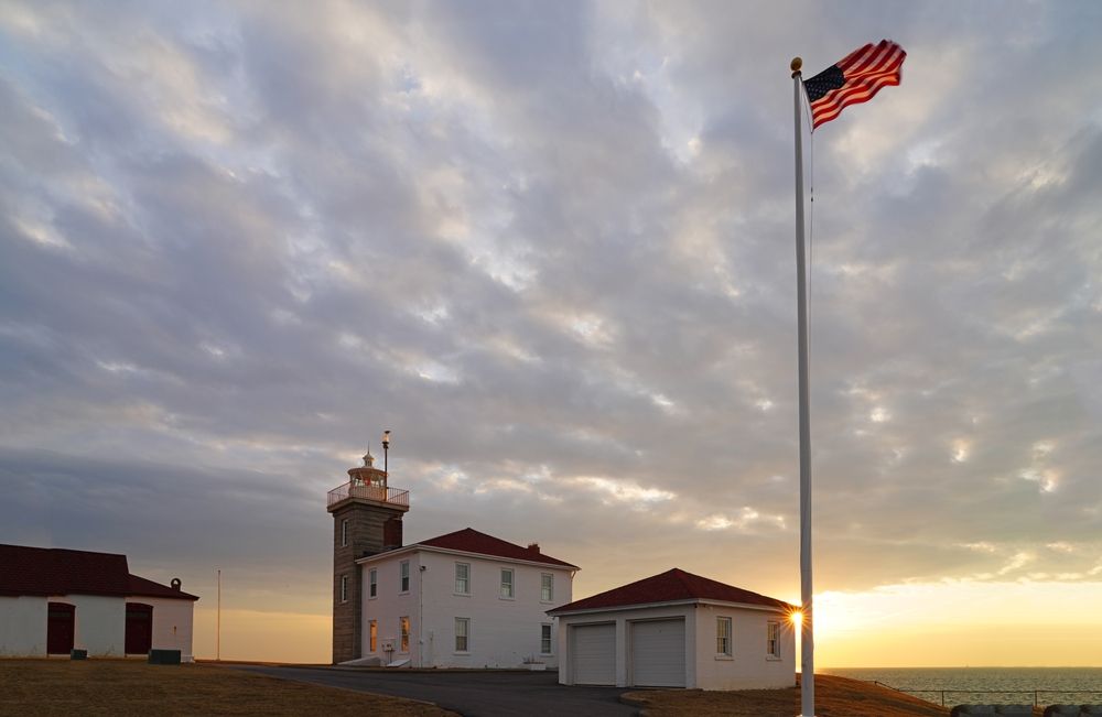 Scenic view of Watch Hill Lighthouse