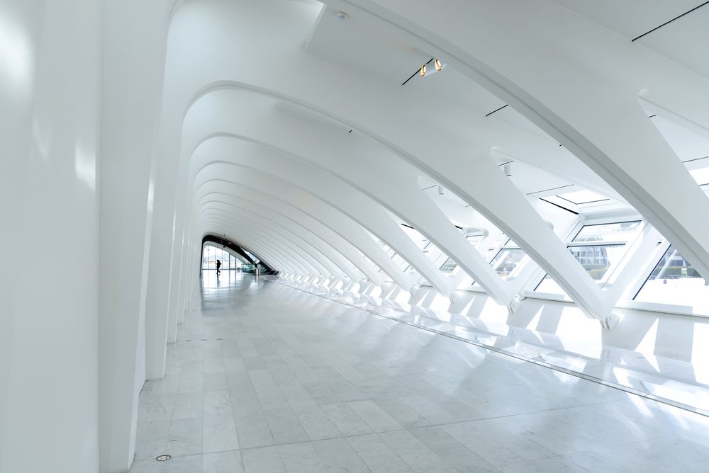 A person in Milwaukee Art Museum
