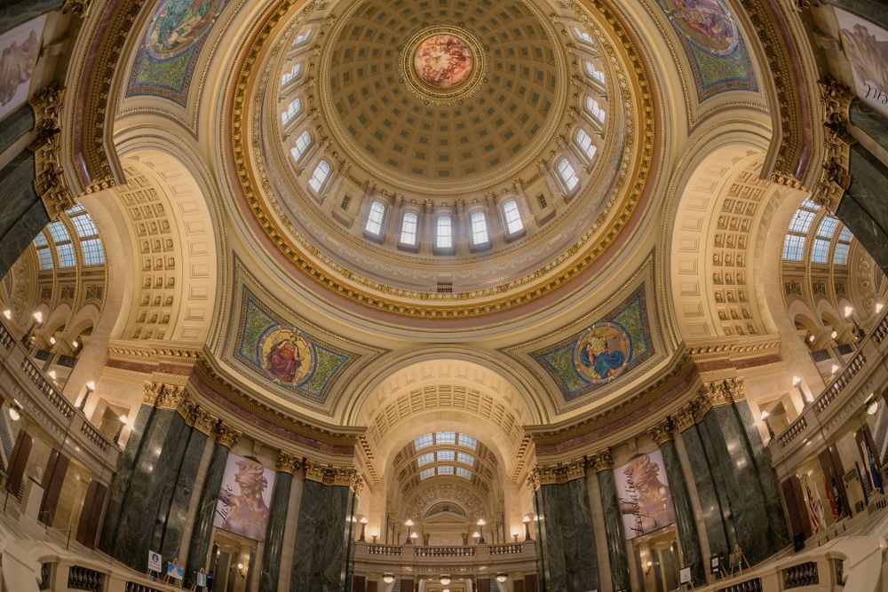 Rotunda and dome of Wisconsin State Capitol