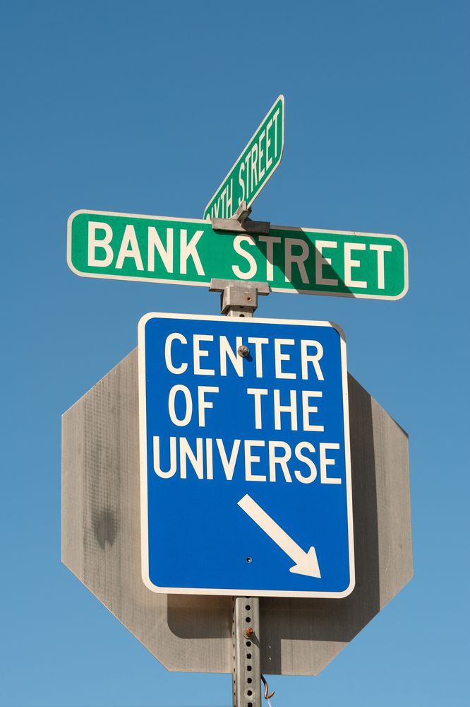 Street sign of Center of the Universe