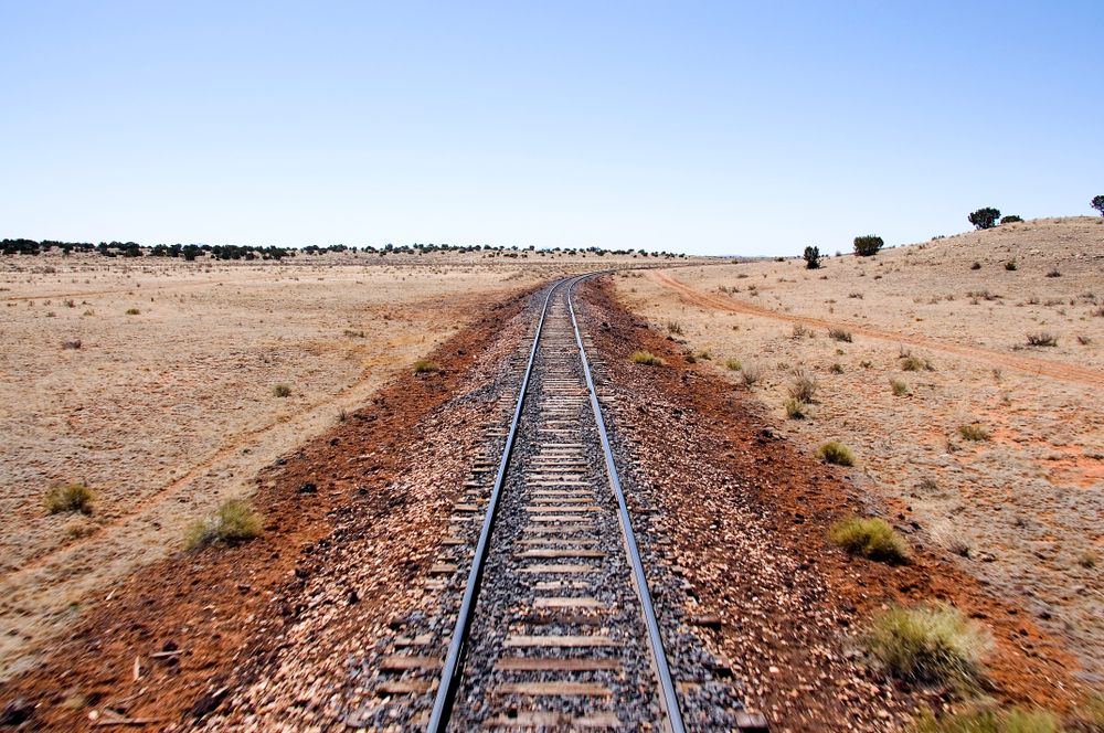 The tracks of Grand Canyon Railway