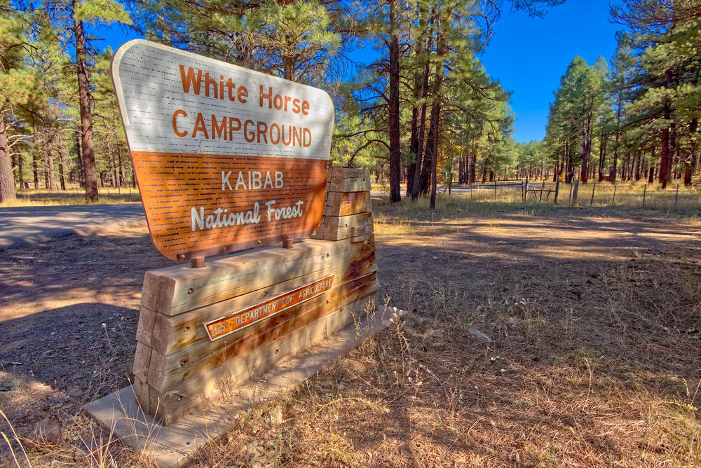 Entrance of a campground in Kaibab National Forest
